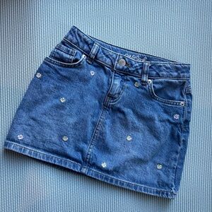 Cat & Jack Floral Embroidered Denim Skirt